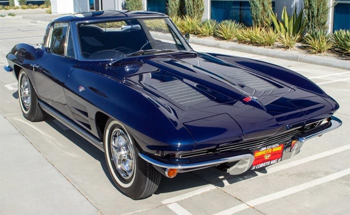 Corvettes for Sale: Daytona Blue 1963 Corvette Split-Window with Rare Factory Air